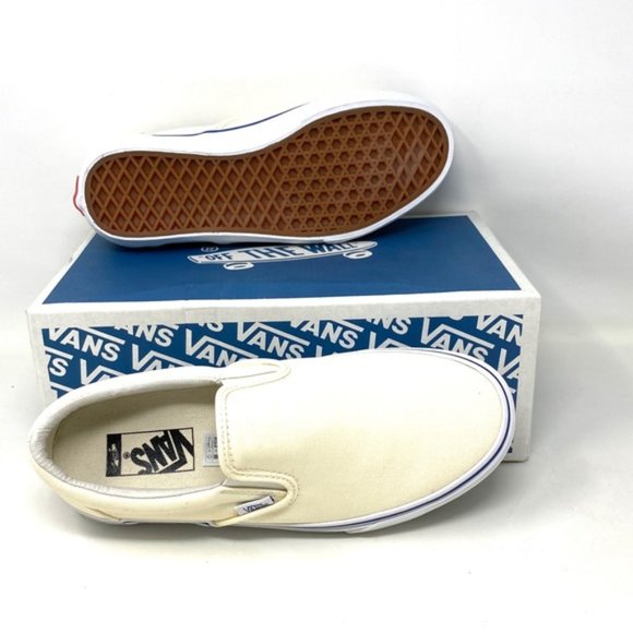 VANS Classic Slip On Canvas Classic White Canvas Women’s Sneakers VN0A3QXY0RD - Picture 5 of 11